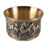 HS-BZ-TEA-B Bronze-tone horse-pattern cup thumbnail