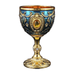 HS-BZ032-L Blue and gold cup thumbnail