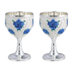 HS-BZ4307 Blue roses with silver-tone finish thumbnail