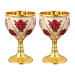 HS-BZ4307 Red roses with gold-tone finish thumbnail