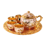 HS-TEASET-02 Pink and gold tea set thumbnail