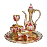 HS-zemzem-02 Red floral gold-tone set thumbnail