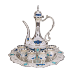 HS-zemzem-05 Blue floral silver-tone set thumbnail