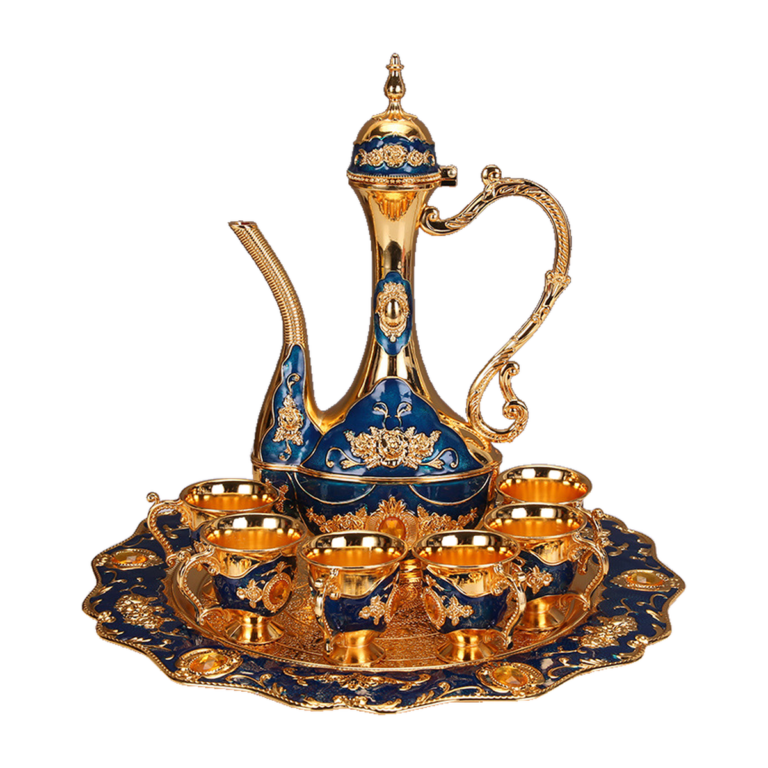 Wholesale Blue and Gold Pitcher Set