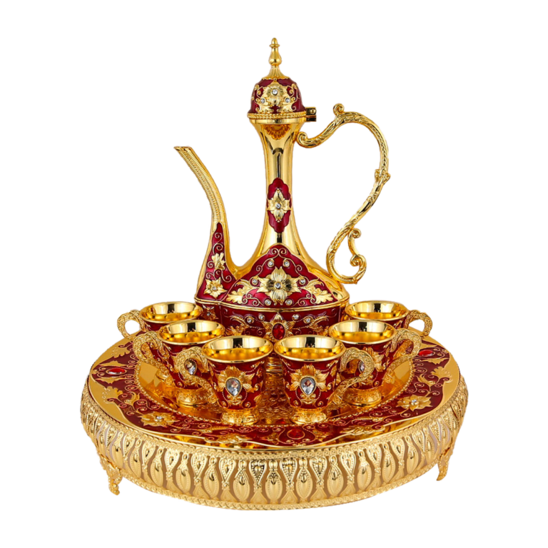 Wholesale Red and Gold Pitcher Set