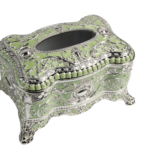 Ornate Tissue Box HS-ZJZ046 — HS-ZJZ046 product reference — Soft green finish thumbnail