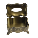 Ornate Tissue Box HS-ZJZ046 — HS-ZJZ046 product reference — Open lid and refill view thumbnail