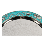 Elephant Round Tray (GY23-TY-EL-12) — upper border detail cropped from the same customer photograph thumbnail