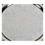 Peacock Round Tray (GY23-TY-PK-12) — centre pattern detail cropped from the same customer photograph thumbnail