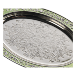 Peacock Oval Tray — Style 1 (GY23-TY-PK-OV1) — centre pattern detail cropped from the same customer photograph thumbnail