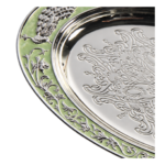 Peacock Oval Tray — Style 1 (GY23-TY-PK-OV1) — side motif detail cropped from the same customer photograph thumbnail