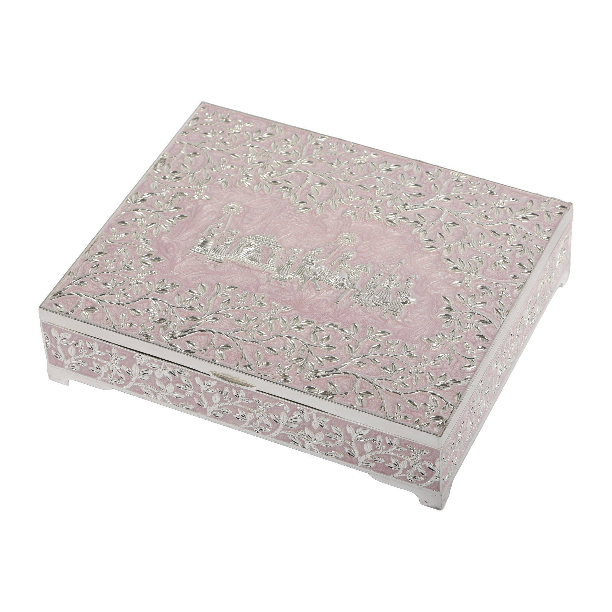 Wedding Procession Gift Box — Pink wedding box — angled view