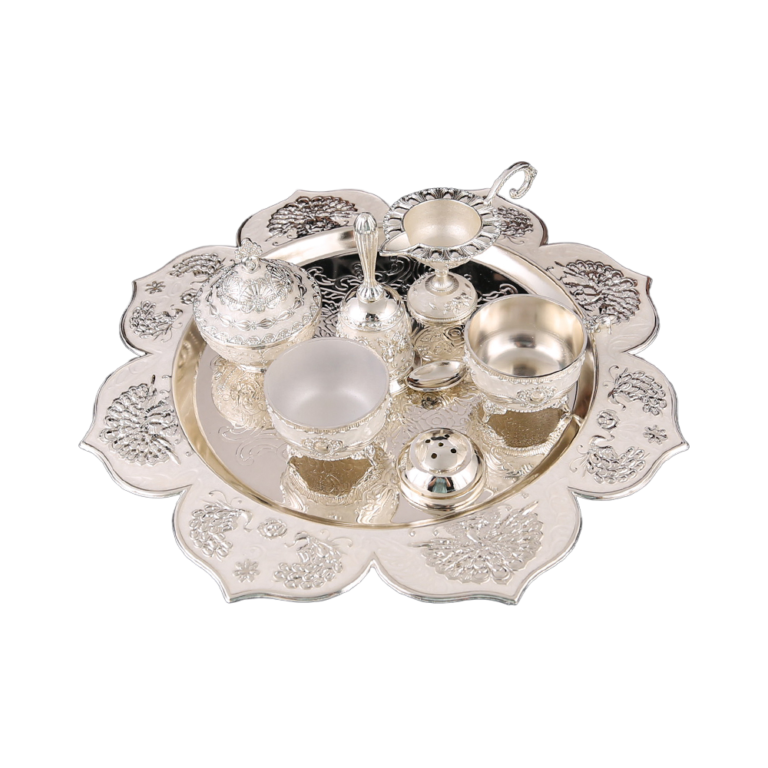 Wholesale Floral Pooja Thali Set
