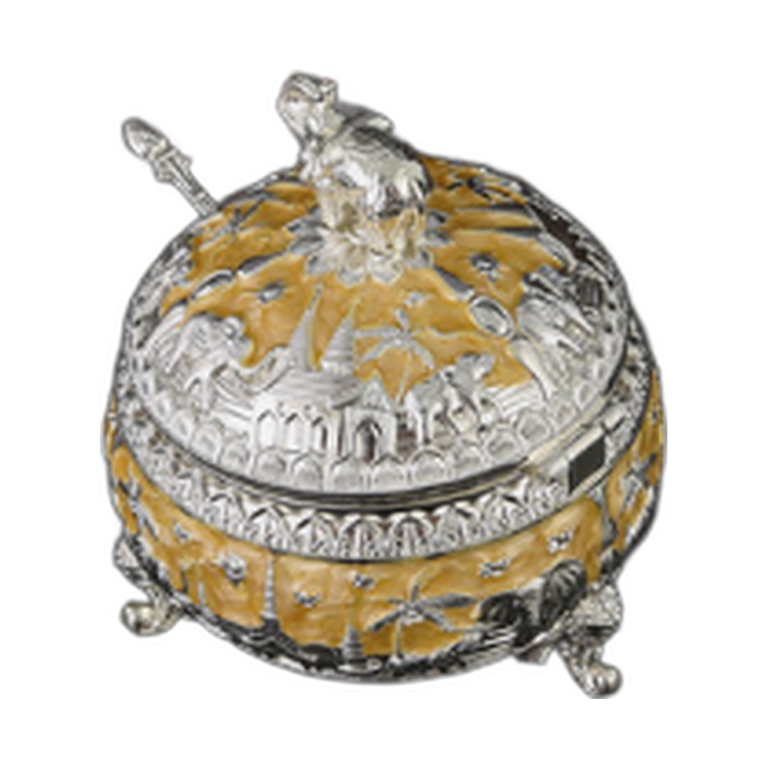 HS-TZ-EL-R Round elephant pot, catalogue product photograph