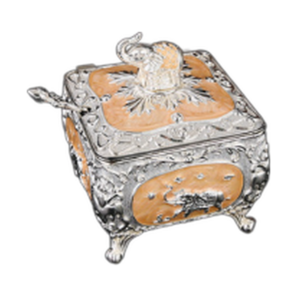HS-TZ-EL-S Square elephant pot, catalogue product photograph