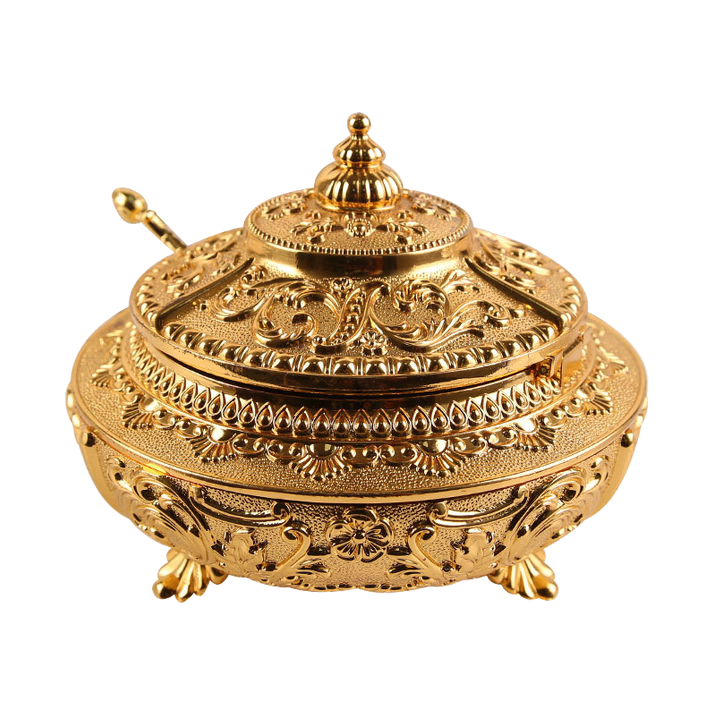HS-TZ-EU European-style pot, gold finish, catalogue product photograph