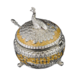 HS-TZ-PK-R Round peacock pot, catalogue product photograph thumbnail