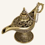 Filigree Aladdin Lamp Incense Burner Family — Antique gold small-format reference thumbnail
