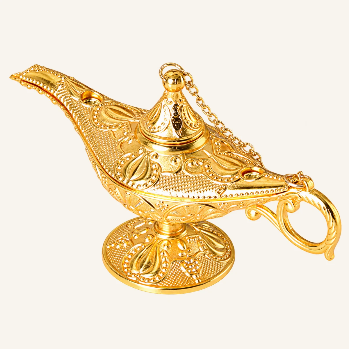 Floral-Relief Aladdin Lamp Family — Gold floral-relief reference