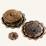 Floral Incense Coil Tray Set — Photographed floral tray components thumbnail