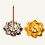 Mini Lotus & Cherry-Blossom Incense Holders — Lotus holder in gold and silver references thumbnail