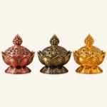 Lotus Lidded Incense Burner Family — Bronze, antique-gold and gold colour references thumbnail