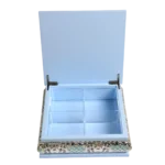 HS-MH013 European Square Wooden Dry Fruit Boxes — Open lid and six-compartment interior thumbnail