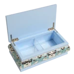 HS-MH021 Elephant Rectangular Wooden Dry Fruit Boxes — Open lid and four-compartment interior thumbnail
