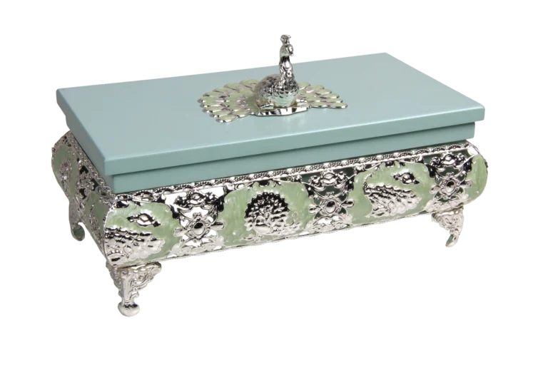 Peacock Footed Wooden Tissue Boxes — MH036 exterior reference