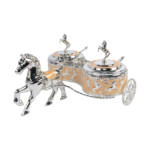 TZ062 Horse-motif twin-pot carriage, peach finish thumbnail