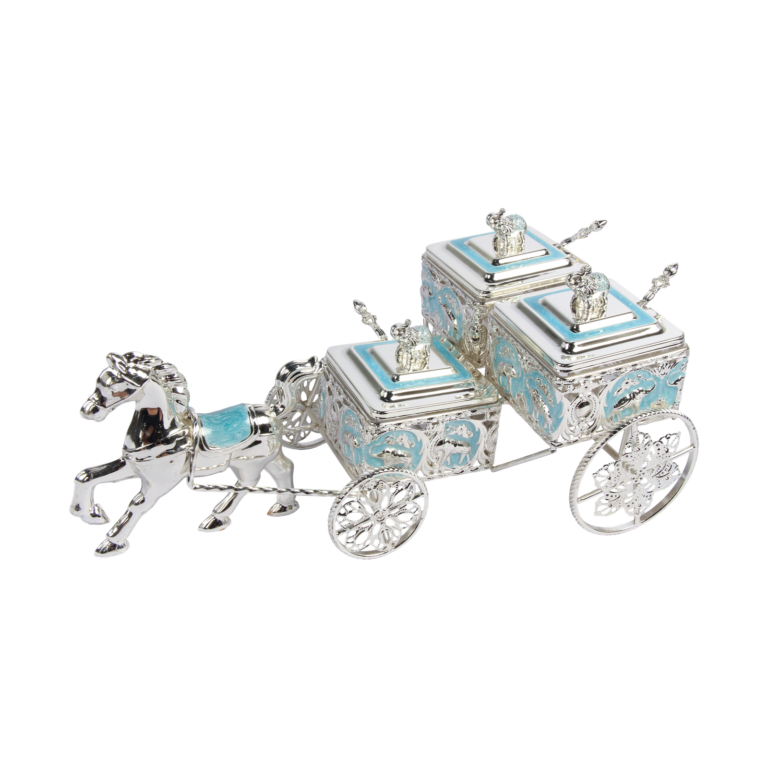 Wholesale Triple Square Horse Carriage Sugar Pot Sets