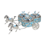 TZ069 Three-pot butterfly double-horse carriage, turquoise finish thumbnail