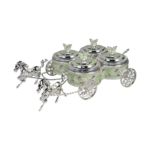 TZ074 Four-pot butterfly double-horse carriage, pale green finish thumbnail