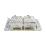 TZ083 Elephant twin-pot tray set, white finish thumbnail