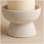Wholesale Ceramic Pillar Candle Holder — material and finish detail thumbnail