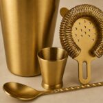 Wholesale Gold Cocktail Shaker Set — material and finish detail thumbnail