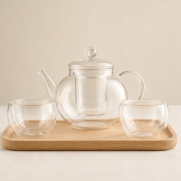 Wholesale Glass Teapot and Cup Set